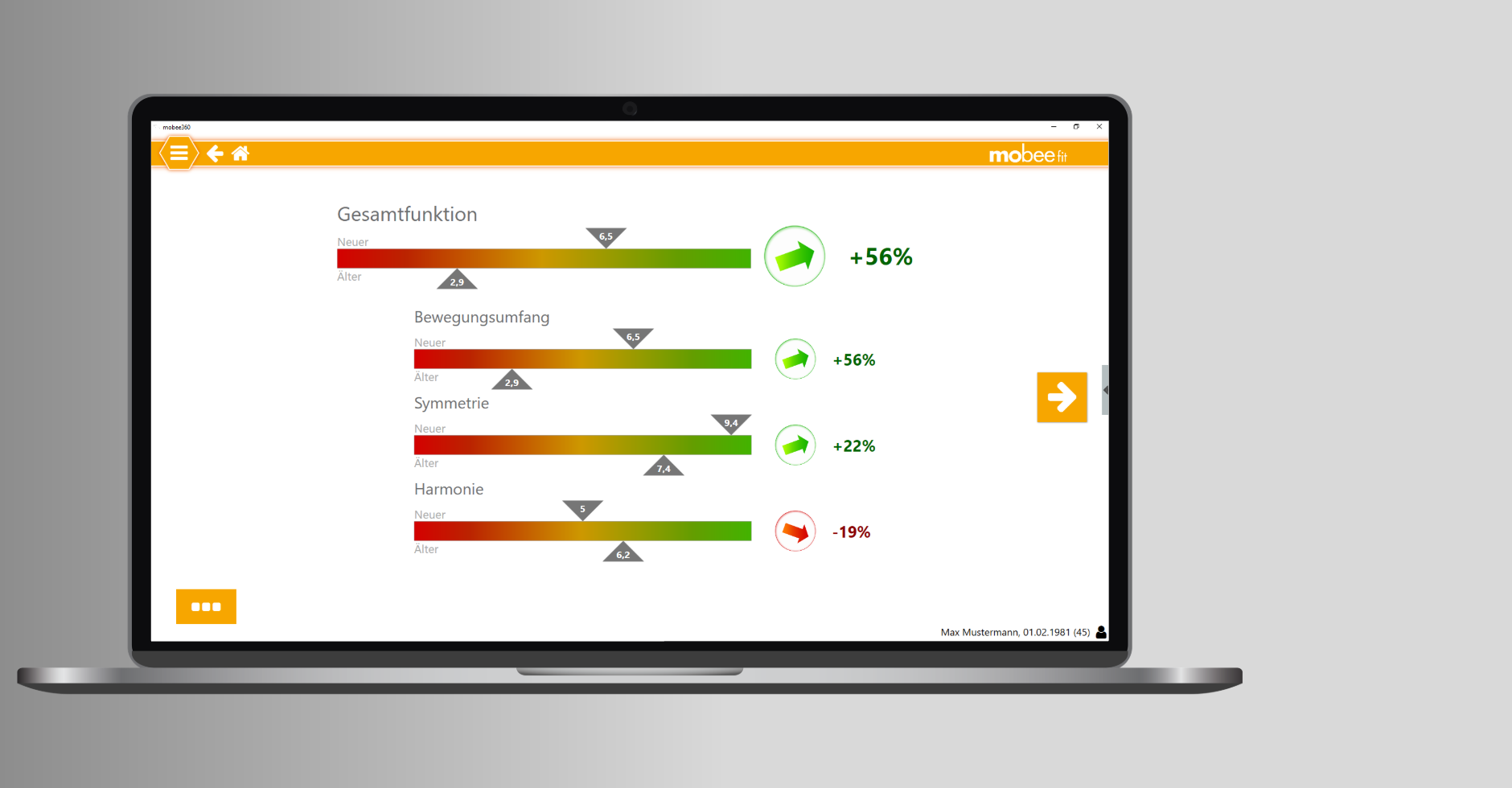 Screen Verlauf Gesamtfunktion