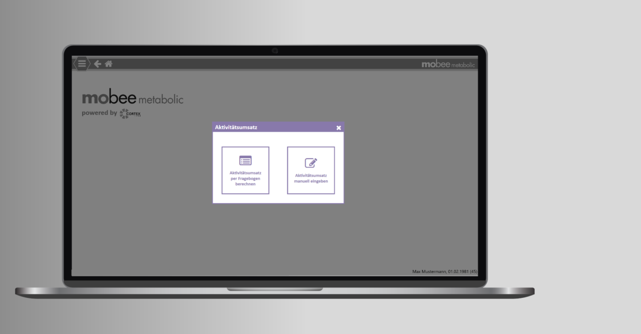 Screen metabolic - manueller Eintrag